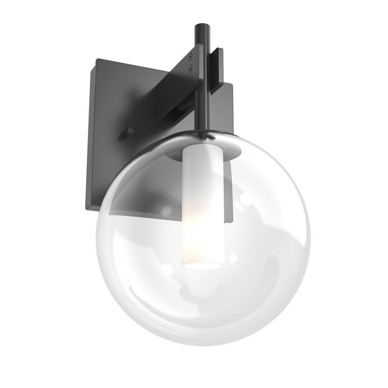 Sumner Armed Sconce, Graphite, Clear