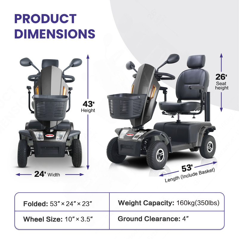 Scooter de mobilité robuste