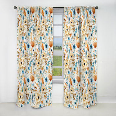 Coastal Retreat Ii Boho Pattern - Boho Curtain - Blackout Abstract Curtain - 1 Panels
