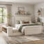Lit plateforme en bois avec lit gigogne escamotable, armoire de rangement-620624536-620624538