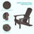 Plastic Adirondack Chair Patio Plastic Chair Fire Pit Single Chair-1454413699