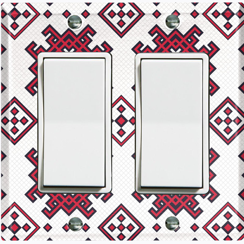 Patterned 2 - Gang Standard Wall Plate