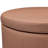 Fully Assembled 27" Round Basket Weave Fabric Storage Ottoman-1405022908