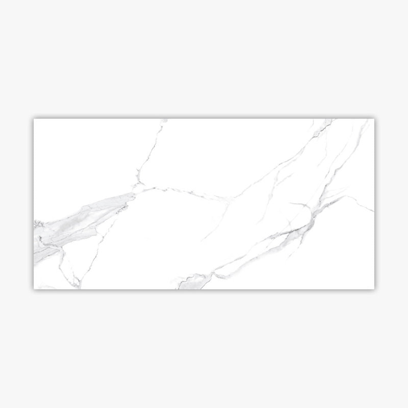 Carreau de marbre et de revêtement pour mur en porcelaine 24 po x 48 po Calacatta