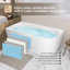 Baignoire de trempage autoportante 59 po x 30 po en alcôve autoportante autoportante avec trop-plein blanc brillant