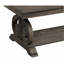 Table basse classique classique, avec base au fini chêne foncé, base courbée, 1 table basse de salon en bois