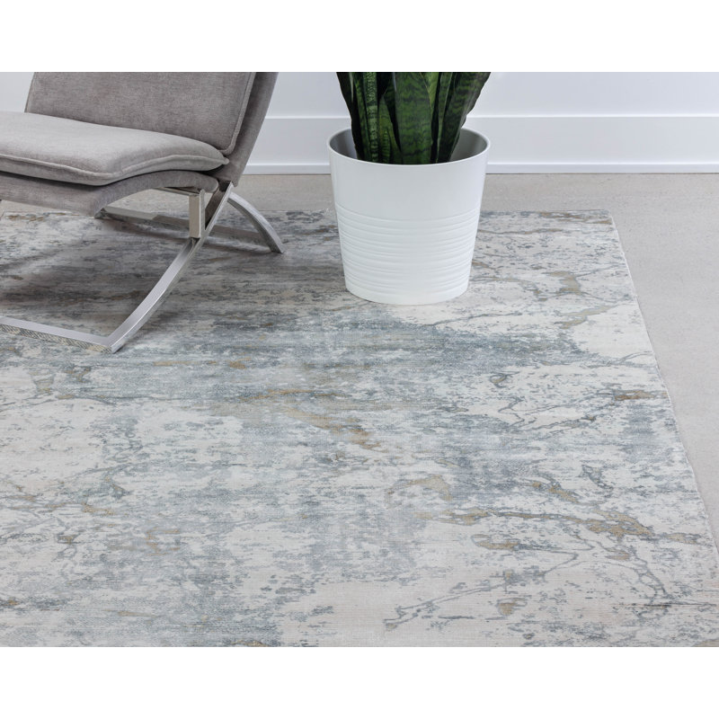 TAPIS ADAPTÉ À LA MAIN - GRIS - 9 po x 12 po Adelais, Rectangle 9 pi x 12 pi