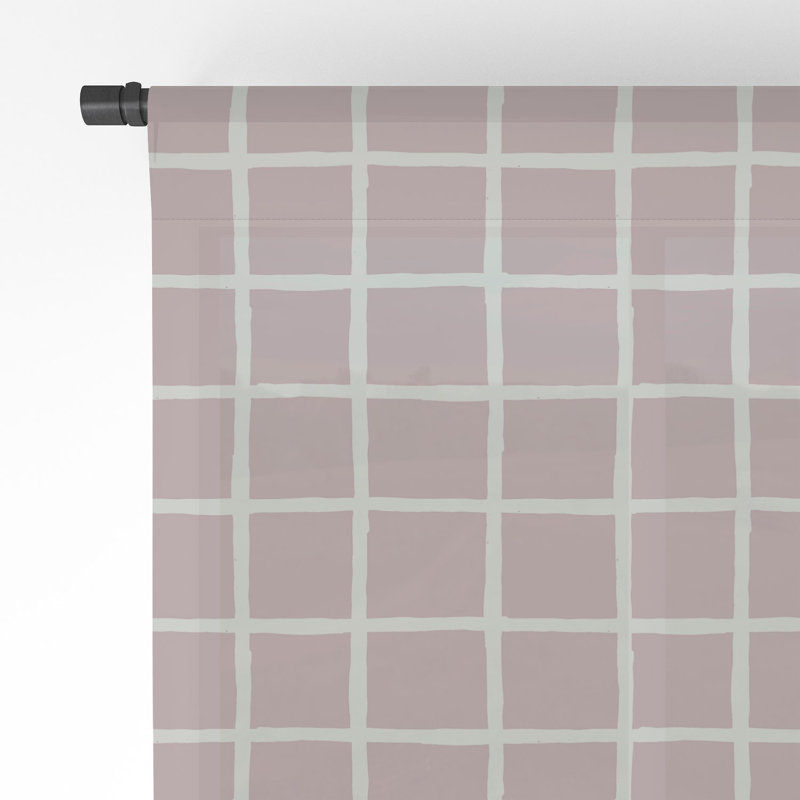 Brylen Sheer Curtain Pair, 50" W x 120" L, Pink Flare