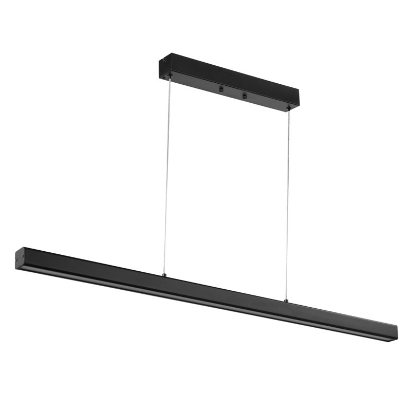 Luminaire suspendu lustre noir mat à 1 lumière Marnie