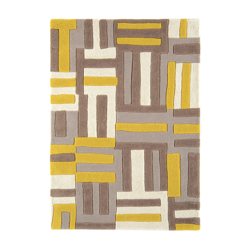 Aabia Geometric Wool Hand Woven Area Rug, Rectangle 160 x 230cm