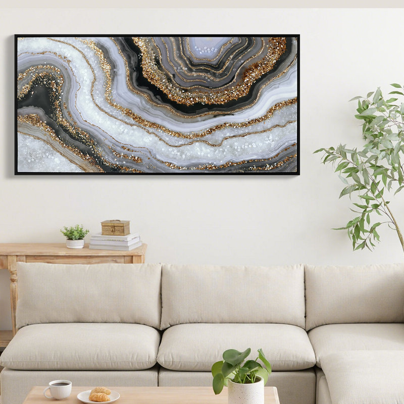 Toile abstraite 20 x 40 po