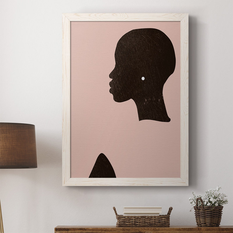 «Pink Silhouette I», reproduction sur toile, Blanc, H 37,5 po x l 27,5 po x P 1 po