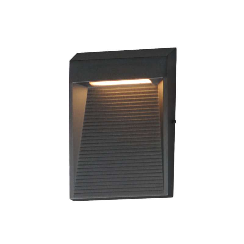 Steppes - Fixation murale d'extérieur, Noir, H 6,75 po x l 4,75 po x P 1 po