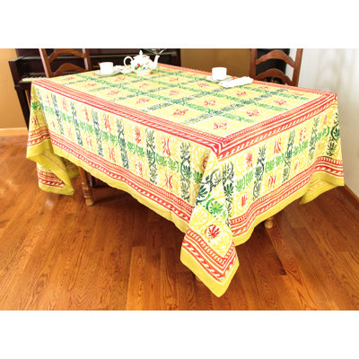 Floral 100% Cotton Tablecloth