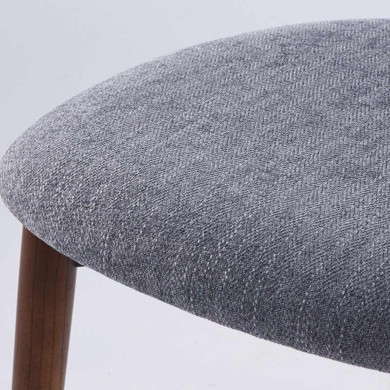 Chaise rembourrée en bois massif, Gris foncé
