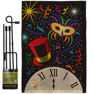 Double Sided 18.50'' H x 13'' W Polyester Flag Set