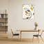 Décoration murale sur toile feuille branche triptyque, beige 24 x 32