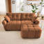 Canapé en chenille 2 places avec repose-pieds-630826820