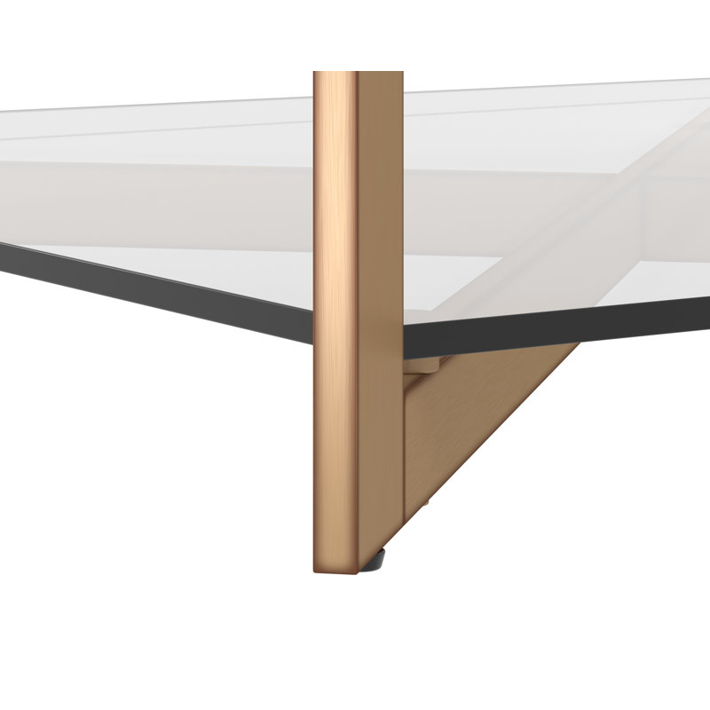 XAVIER COFFEE TABLE - SQUARE - ANTIQUE BRASS - Gold