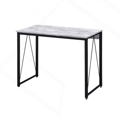 Rectangular Writing Desk With Metal Base