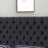Charcoal Grey Fabric Queen Size Headboard - Tufted Diamond Stitch, Adjustable Solid Wood Frame & Metal Legs-424163031
