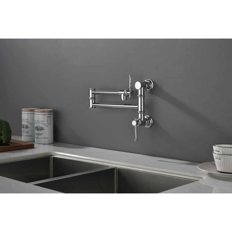 Wall Mounted Pot Filler Faucet, Chrome