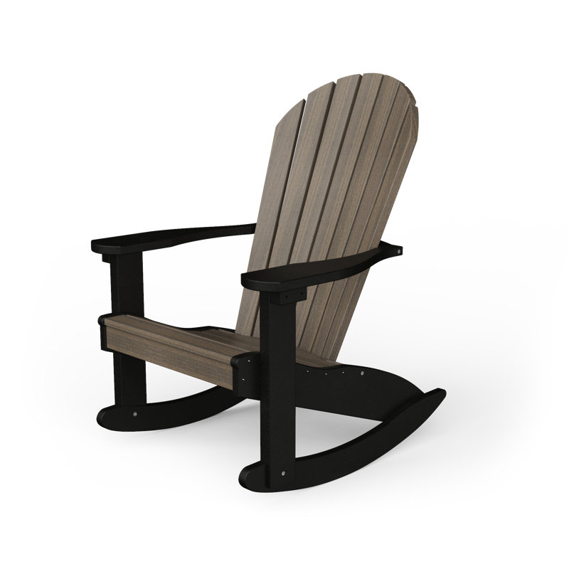 Wisby Outdoor Adirondack Chair, Coastal Gray/Black