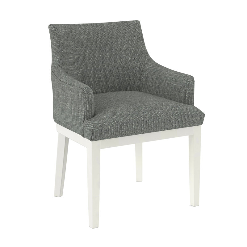 19'' H Upholstered Armchair, White, 61353-71