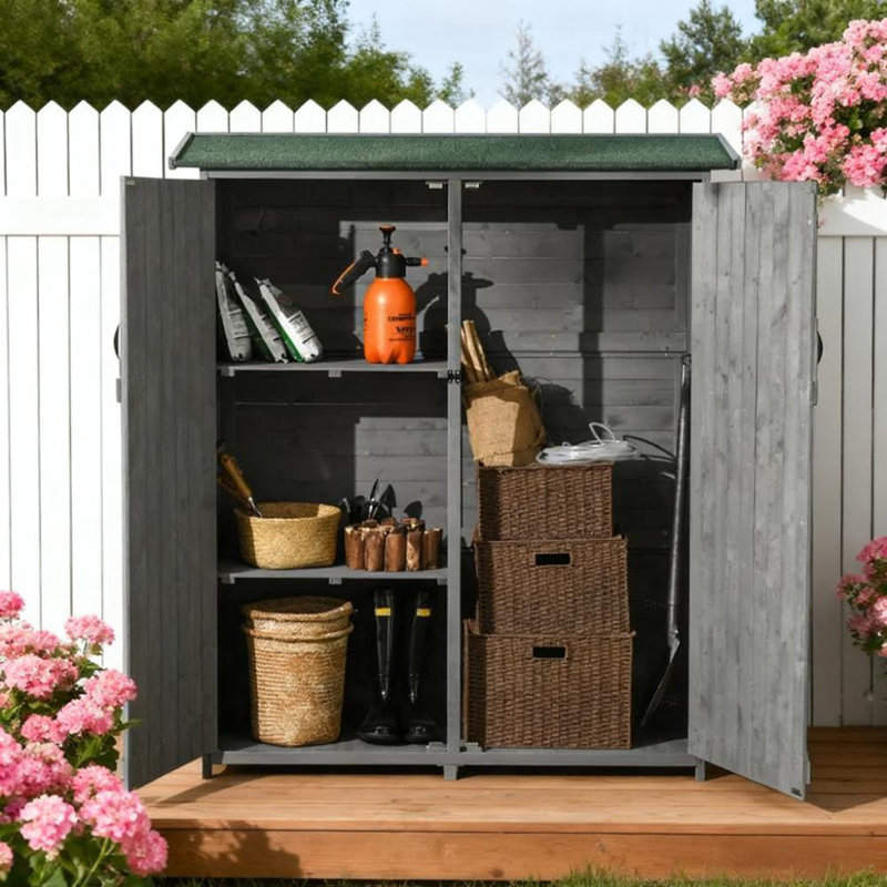 Wooden Garden Storage Garden Shed Utility Tool Organizer