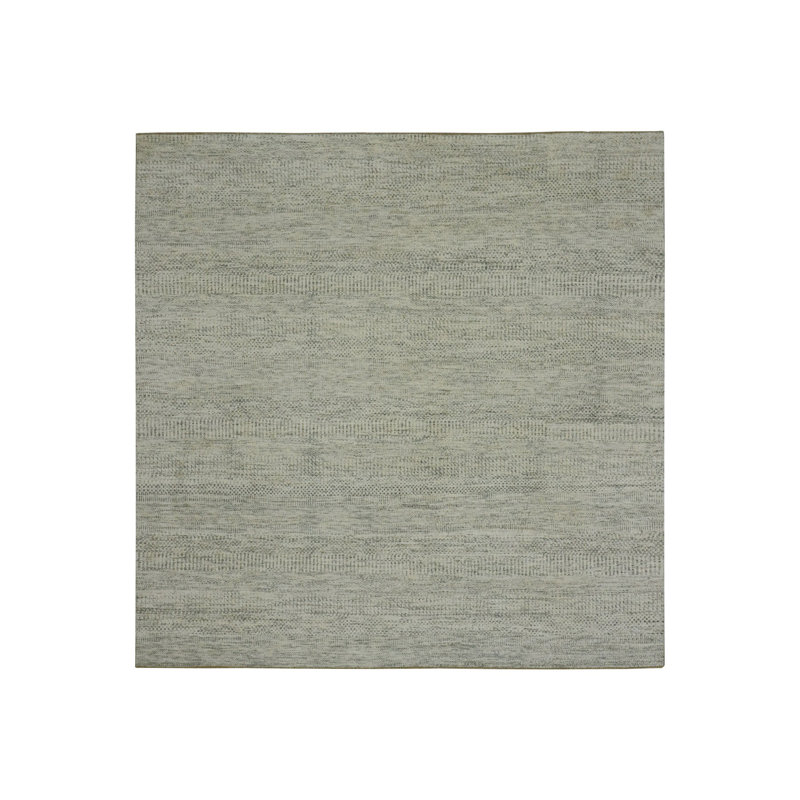 Tapis oriental blanc noué à la main 8 pi x 8 pi blanc sur fond ton sur ton CA76IE672E284B96A56EBBFF04D6E4FA