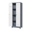 Armoire de rangement avec portes et tablettes verrouillables, armoire de rangement en métal d'une hauteur de 65 po avec tige de suspension et crochets en S, armoire de rangement pour outils de nettoyage-1966846064