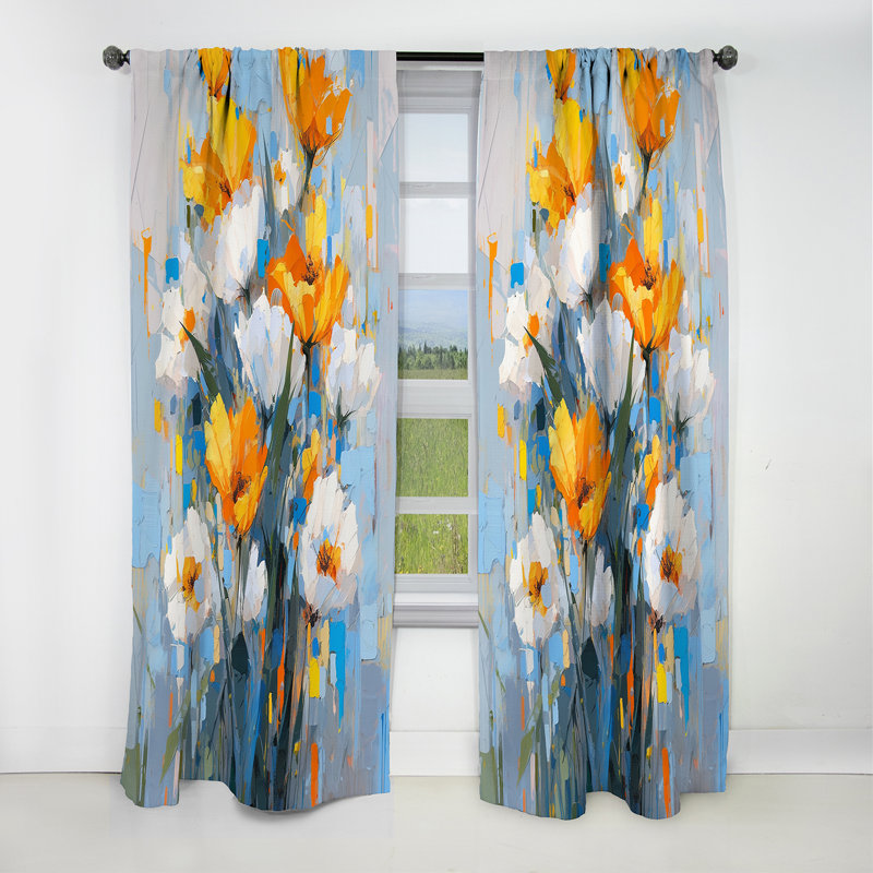 Rideau occultant à motif floral - 1 panneau Feagan, L 52 po x L 120 po