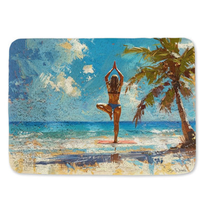 Tapis de bain en microfibre / microsuède