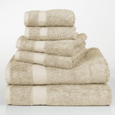 Ensemble de serviettes 6 pièces 100% coton label