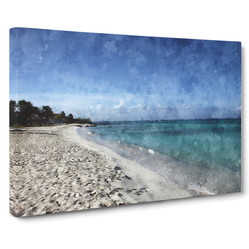 Beach In Aruba - Wrapped Canvas Print, 35cm H x 50cm W x 3cm D