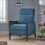 Fauteuil inclinable inclinable en tissu Mid-Century moderne avec coussin plus épais, pieds en bouleau | Bleu marine
