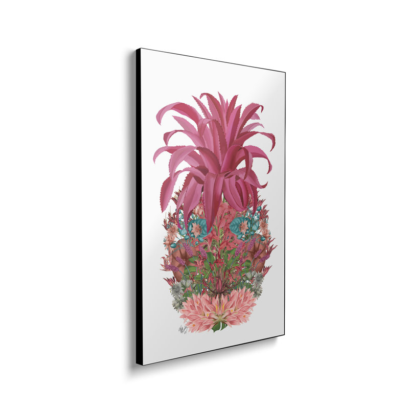 Reproduction d'art sur toile Steppeix - ananas floral III par Fab Funky