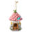 9"H Garden Resin Birdhouse with Roof,Pink-1527552626