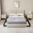 Kempst Full Size Storage Bed Frame with 4 Storage Drawers and Button Tufted Adjustable Headboard, Upholstered Platform Bed with USB & Type C Charge Station, Wooden Slats Support, No Box Spring Needed-713142376-713142379