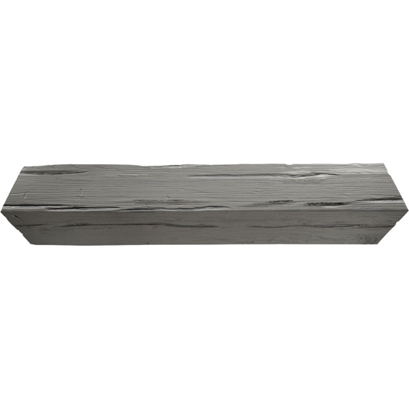 Poutre de plafond à 3 côtés en faux bois Riverwood Endurathane (poutre en U), H 10 po x l 4 po, Ardoise, 16 pi L