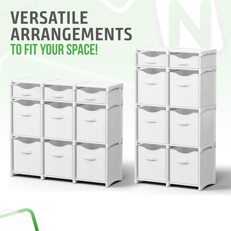 9 Compartment Wardrobe Organizer And Storage Cabinet, Easy To Assemble Wardrobe Storage Unit With Drawers
