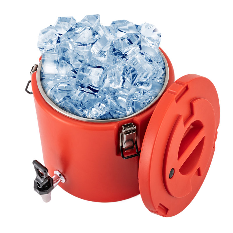 2.64 Gallon Insulated Beverage Dispenser Server Hot And Cold With Faucet, 13" H x 12" W x 12" D