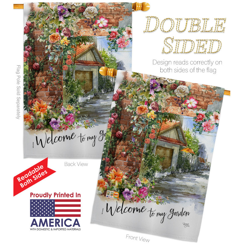 Double Sided 40'' H x 28'' W Polyester House Flag