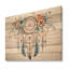 Impression de chuchotement rétro bleu sarcelle Dreamcatcher sur bois naturel-184560272