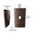 Dark Brown Carved Sunburst Resin Vase, Geometric Textured Rectangular Table Vase