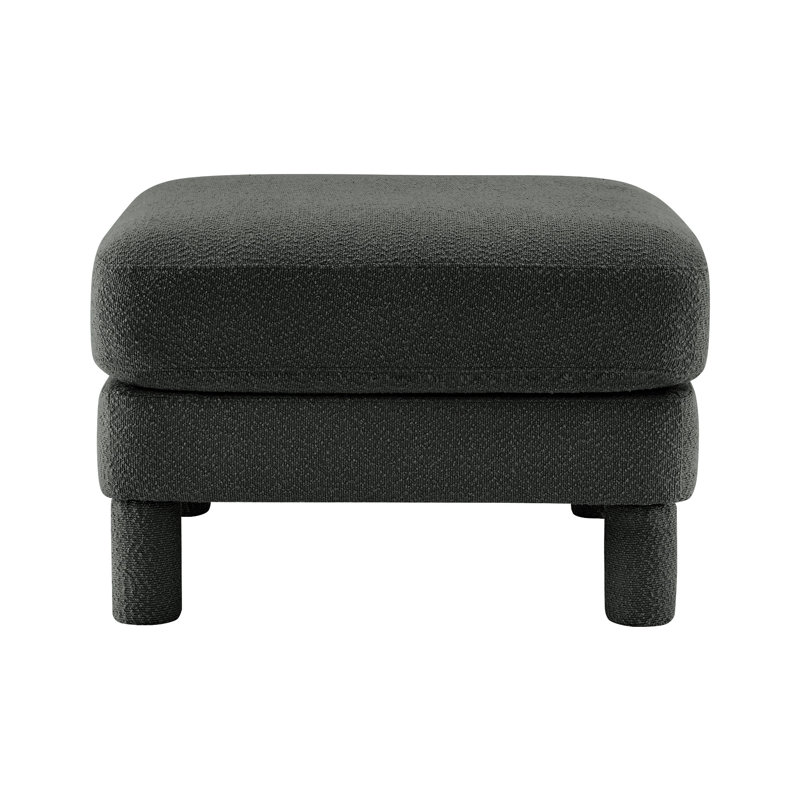 Repose-pieds Lucas - polyester - gris foncé, Polyester gris foncé