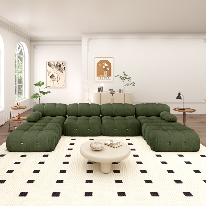 Canapé et canapé modulaire Regana Boneless, Green