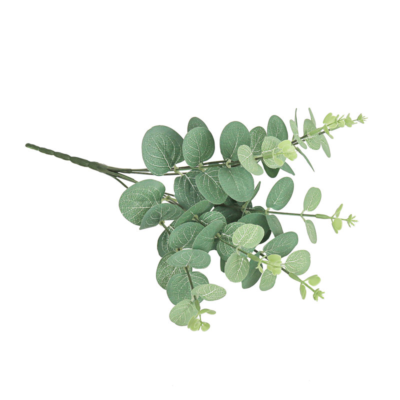 Artificial Eucalyptus Leaf Stem Plant Foliage Bush, Green