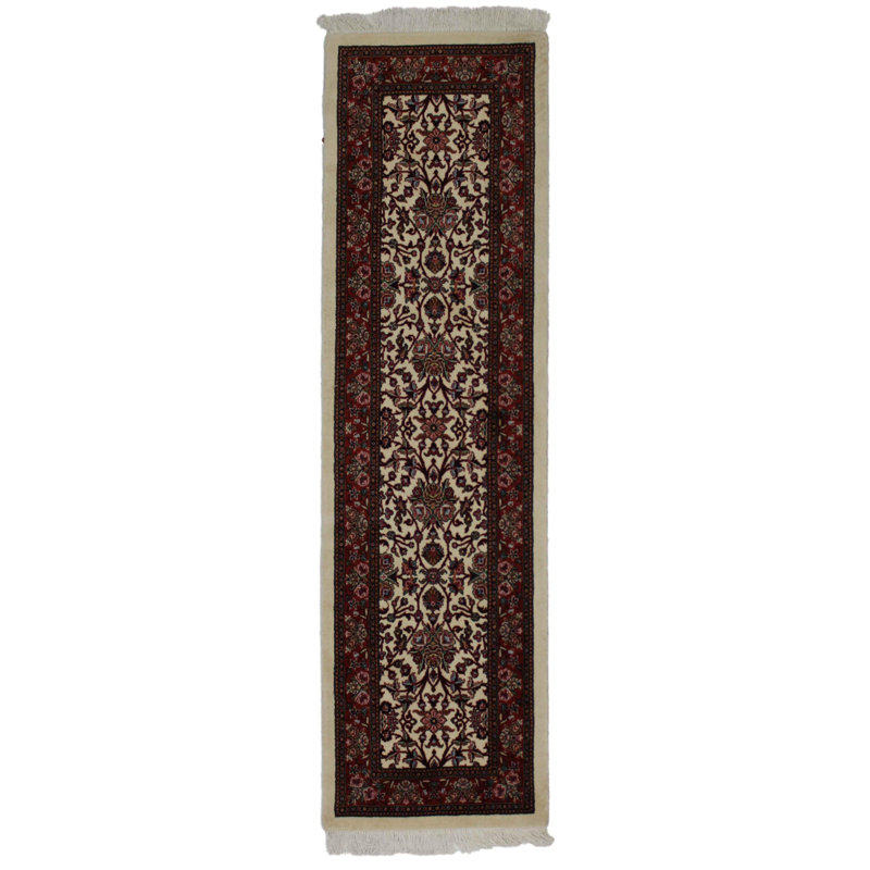 Tapis oriental en coton / laine beige / rouge 1 pi 7 po x 6 pi Oriental