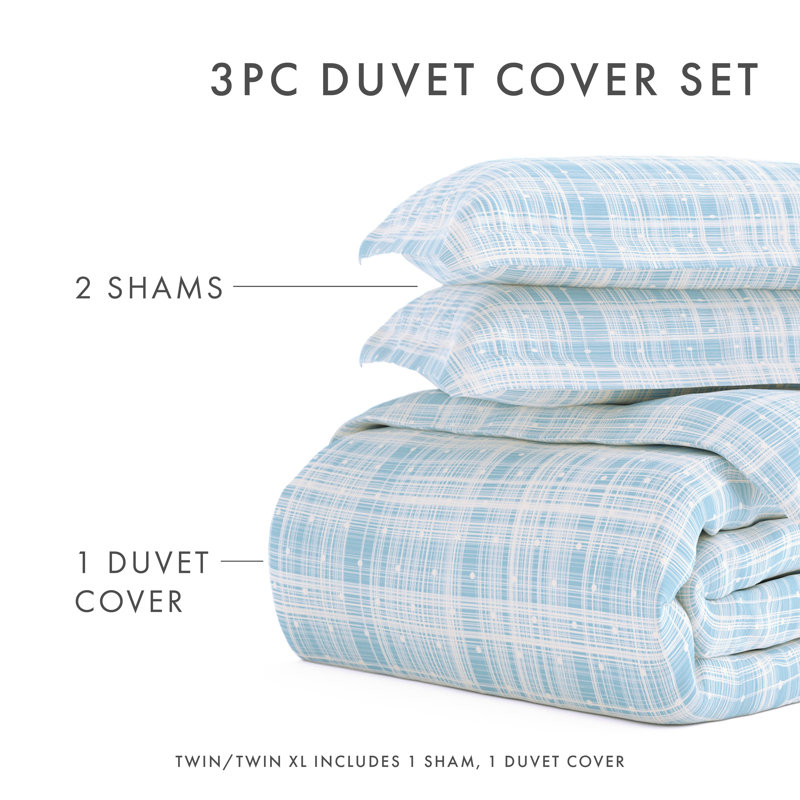 Green Polka Dot Microfiber Twin Duvet Cover Set